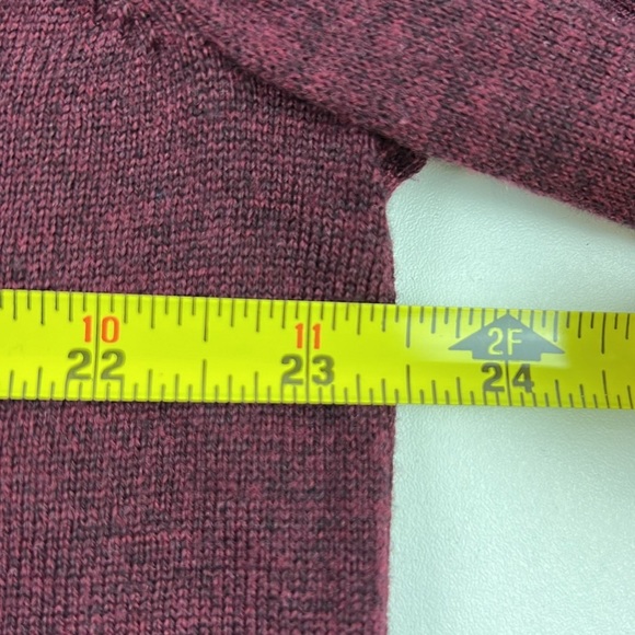 Joseph Abboud Men's Casual Burgundy ¼ Zip Mock Neck Sweater - Picture 5 of 9